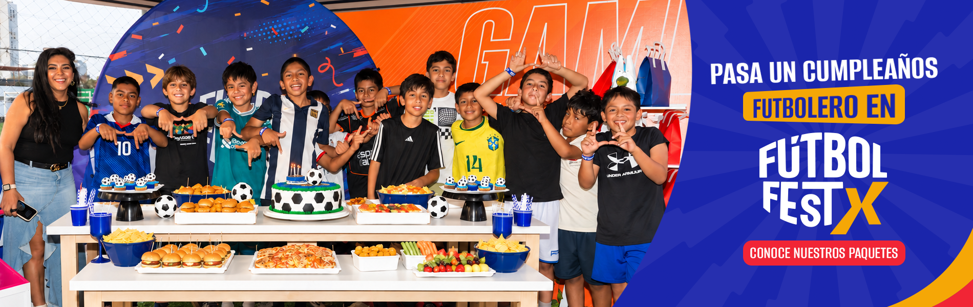 Celebra tu cumpleaños en Fútbol Fest X